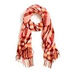 NWT J. Crew factory pink and brown scarf
